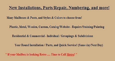 New Installations, Parts/Repair, Numbering, and more!
